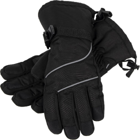 Only Supports Self Pickup  Men's Ski Gloves Waterproof Insulated Snow Gloves With Touch Screen (Option: Black Medium)